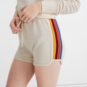 Madewell Inset Rainbow Stripe Shorts, Small